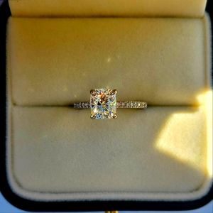 platinum 1.6ct lab cushion diamond ring with side stone diamonds